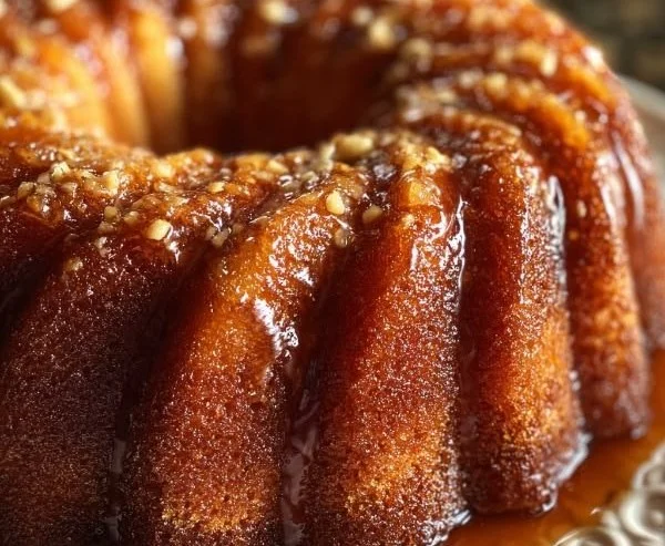 Delicious Haitian Rum Cake with tropical flavors and rum glaze
