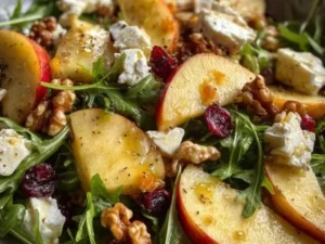 Honeycrisp Apple and Feta Salad with vibrant vegetables and a tasty dressing