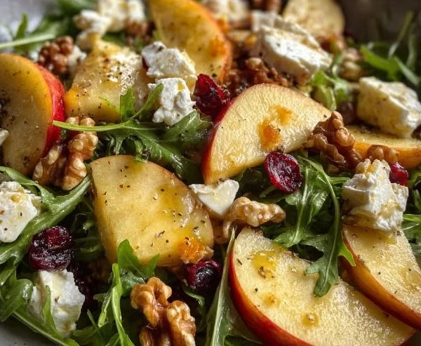 Honeycrisp Apple and Feta Salad with vibrant vegetables and a tasty dressing