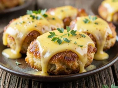 Delicious cheesy garlic butter bites served in a plate