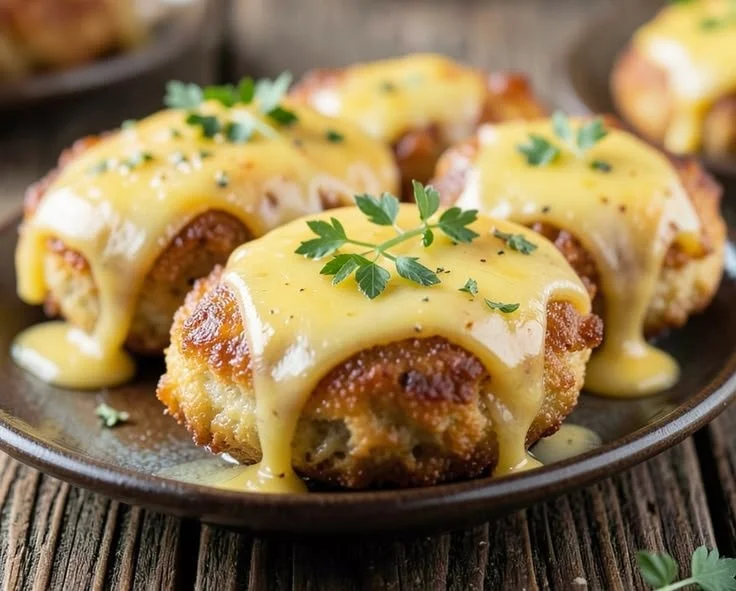 Delicious cheesy garlic butter bites served in a plate