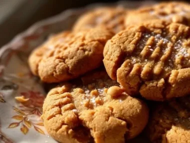 Delicious Keto Peanut Butter Cookies on a parchment paper