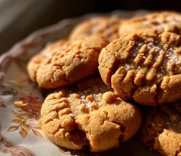 Delicious Keto Peanut Butter Cookies on a parchment paper