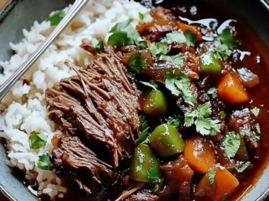 Korean Style Pot Roast with flavorful marinade and tender vegetables