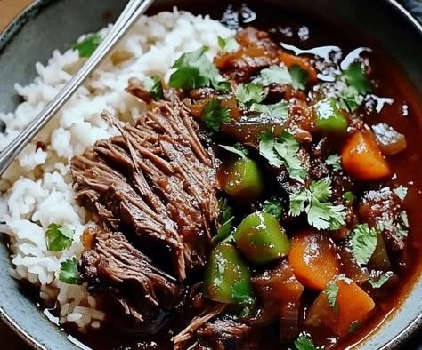 Korean Style Pot Roast with flavorful marinade and tender vegetables