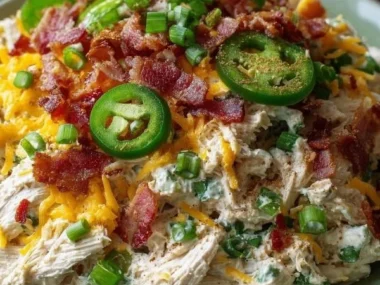 Low carb jalapeno popper salad with cottage cheese and chicken