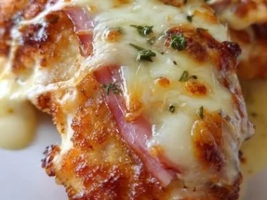 Delicious Malibu chicken served with fresh vegetables and a side dish