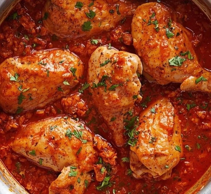 Flavorful one pan paprika chicken dish served with sides