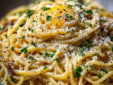 One-Pot Garlic Cream Pasta with fresh herbs and a creamy sauce
