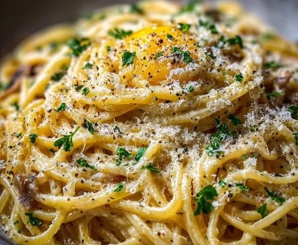 One-Pot Garlic Cream Pasta with fresh herbs and a creamy sauce