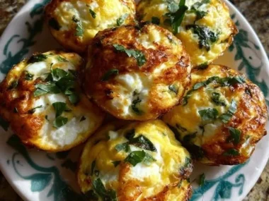 Savory cottage cheese egg bites recipe for a healthy snack