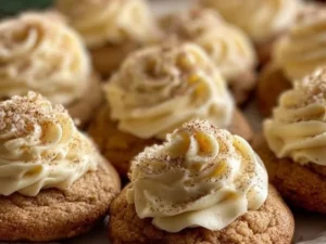 Soft eggnog cookies with creamy frosting, perfect for holiday celebrations