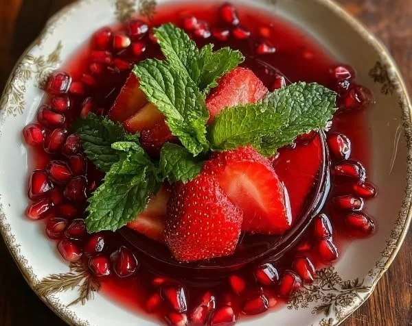 Refreshing Valentine's Day pink mocktail served in a stylish glass